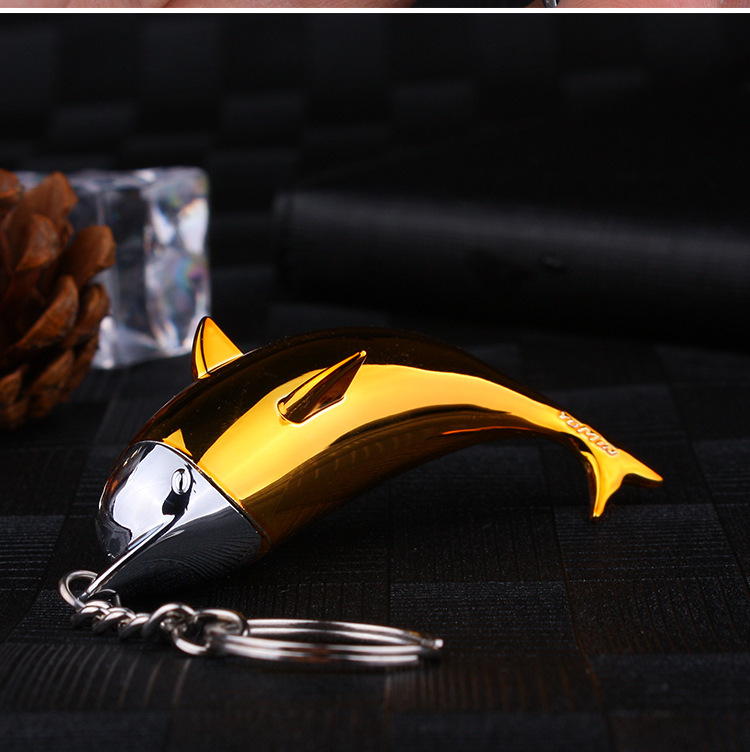 欧美爆款创意个性可爱小海豚充气打火机时尚钥匙挂件生日礼品