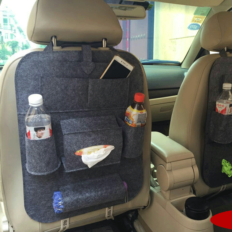 automobile storage bag seat hanging storage bag storage bag felt folding car seat back shopping bags