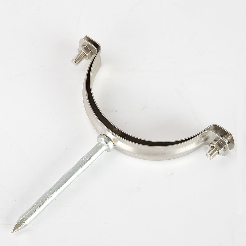 凤兴pvc带钉排水管卡箍 圆形管夹 ppr水管半不锈钢金属管卡