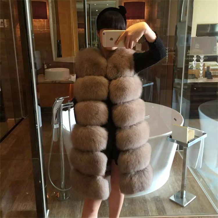 Fur Manufacturers Autumn and Winter Fur Vest New Fashion Women's Long Korean Style Imitation Fox Fur Fur Coat Wholesale