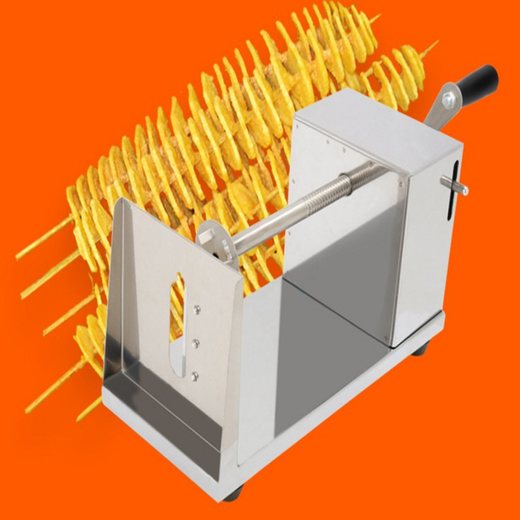 薯片切片机器不锈钢土豆机半自动薯片机手摇旋转薯塔机商用切片机