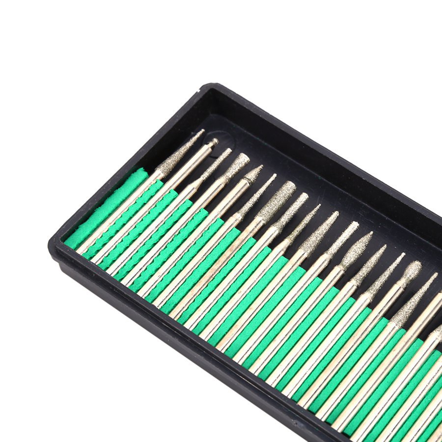 金刚石磨头 磨针 合金磨头 钻石磨棒 柄3.0mm 30支组 什锦打磨头