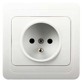 16a法国波兰法标接地电源墙壁插座面板 欧标欧式法规三极法式插座