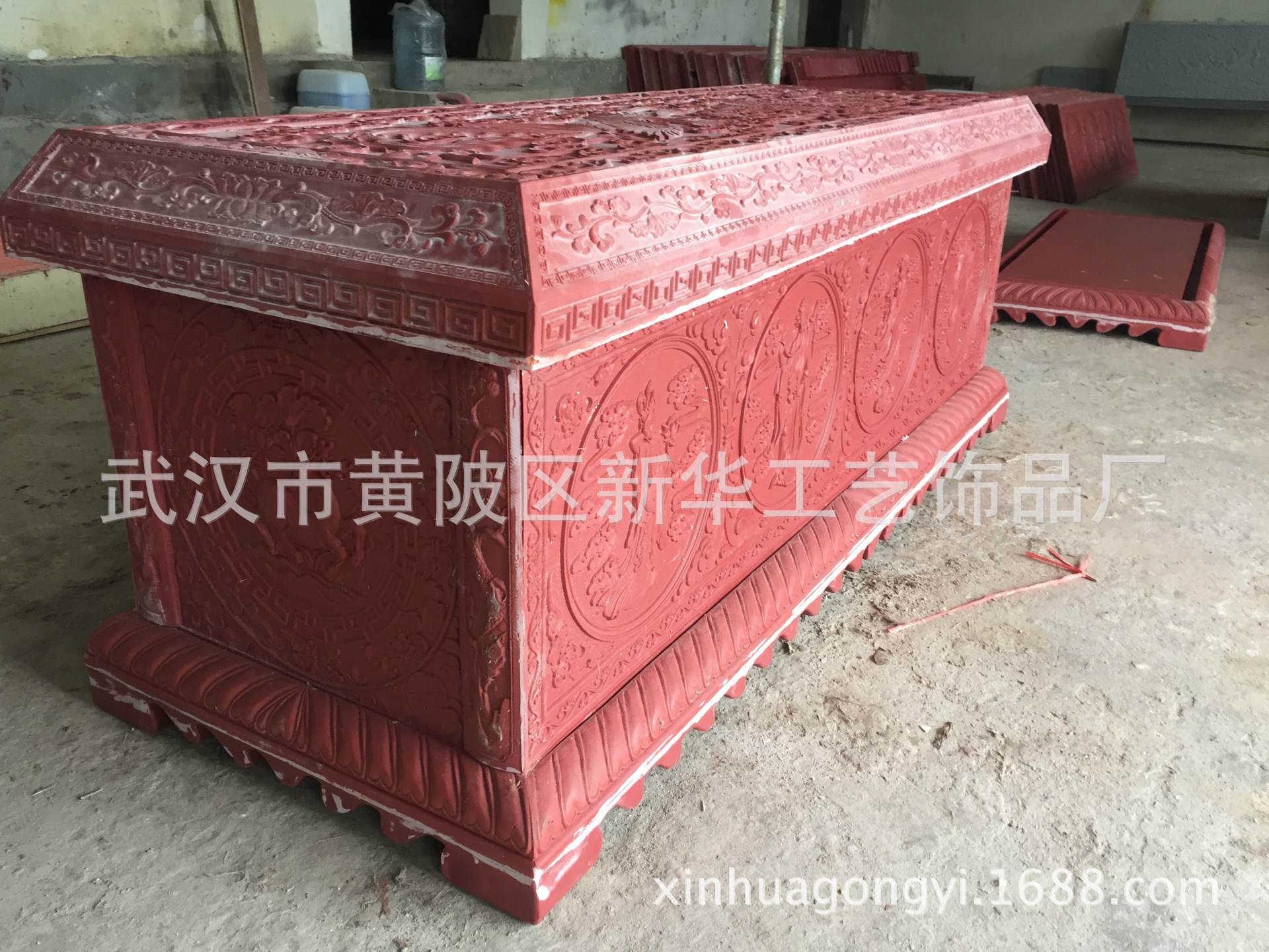 龙风棺材模具 八仙过海棺材模具 茶几棺材 艺术棺材模具