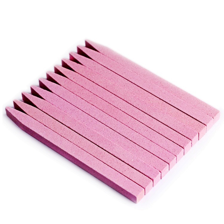 直销双面砂条指甲锉 美甲磨砂条青石条棒 打磨沙条颜色随机发