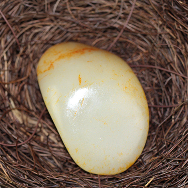 水苍玉团契 新疆和田玉且末磨光二次上色料140.3克