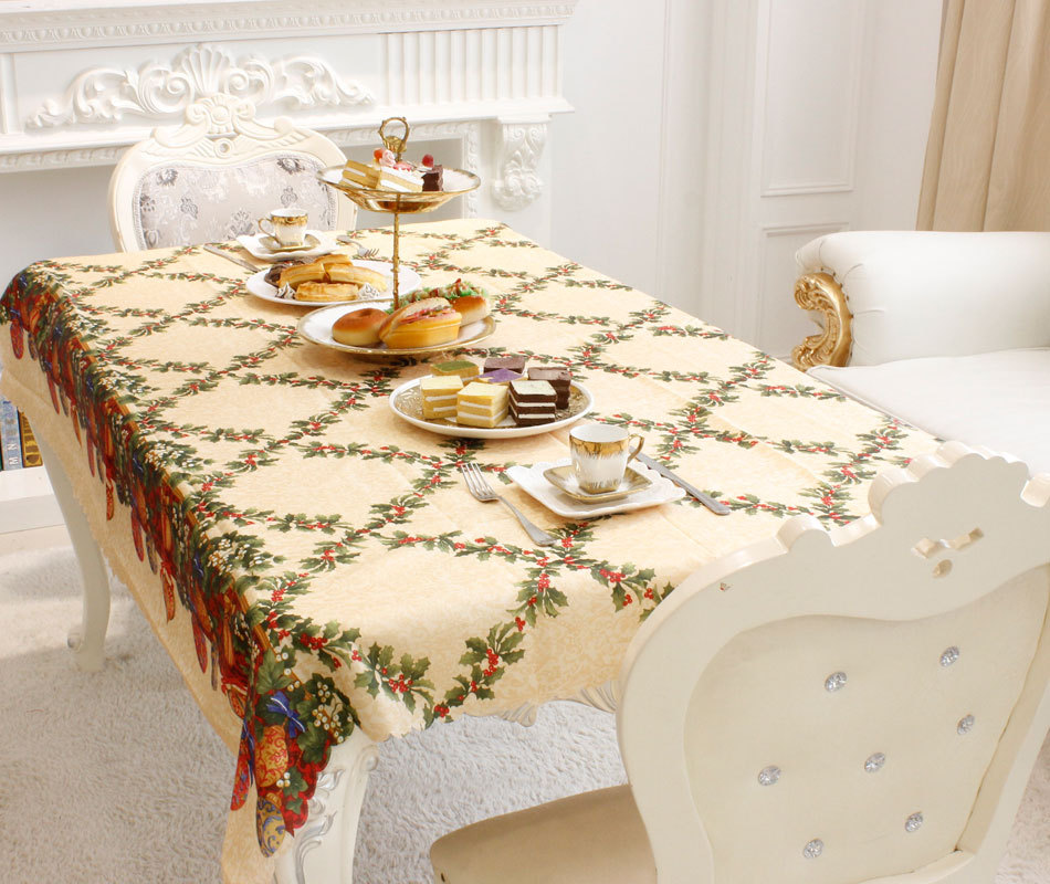 Christmas Table Decoration Fabrics Tablecloth Table Runner Coffee Table Printed Tablecloth Creative Christmas Dining Table Decorations