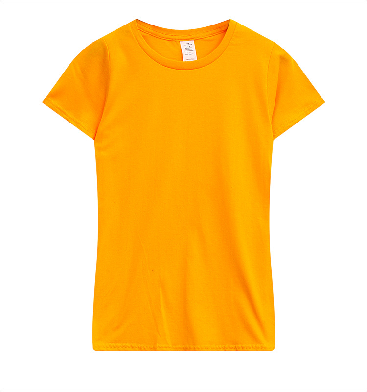 宽松短袖t恤 女 新品纯色休闲圆领体恤学生班服定制 活动服 t3594