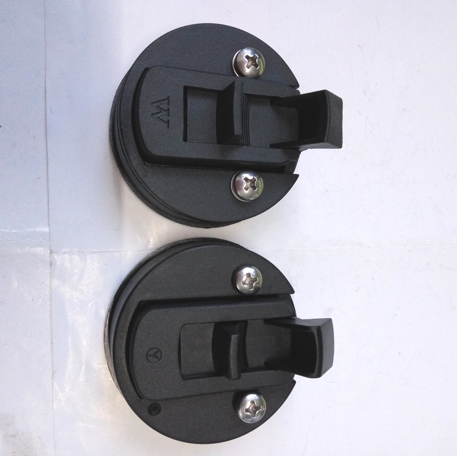 拉动式平面塑料扣锁 按压式门锁dk619-2pa 埋入式圆形塑料平面锁