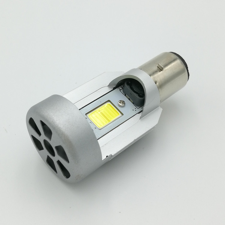 m4电动车灯摩托车led前大灯超亮射灯内置直插12v48v双爪三爪hs1