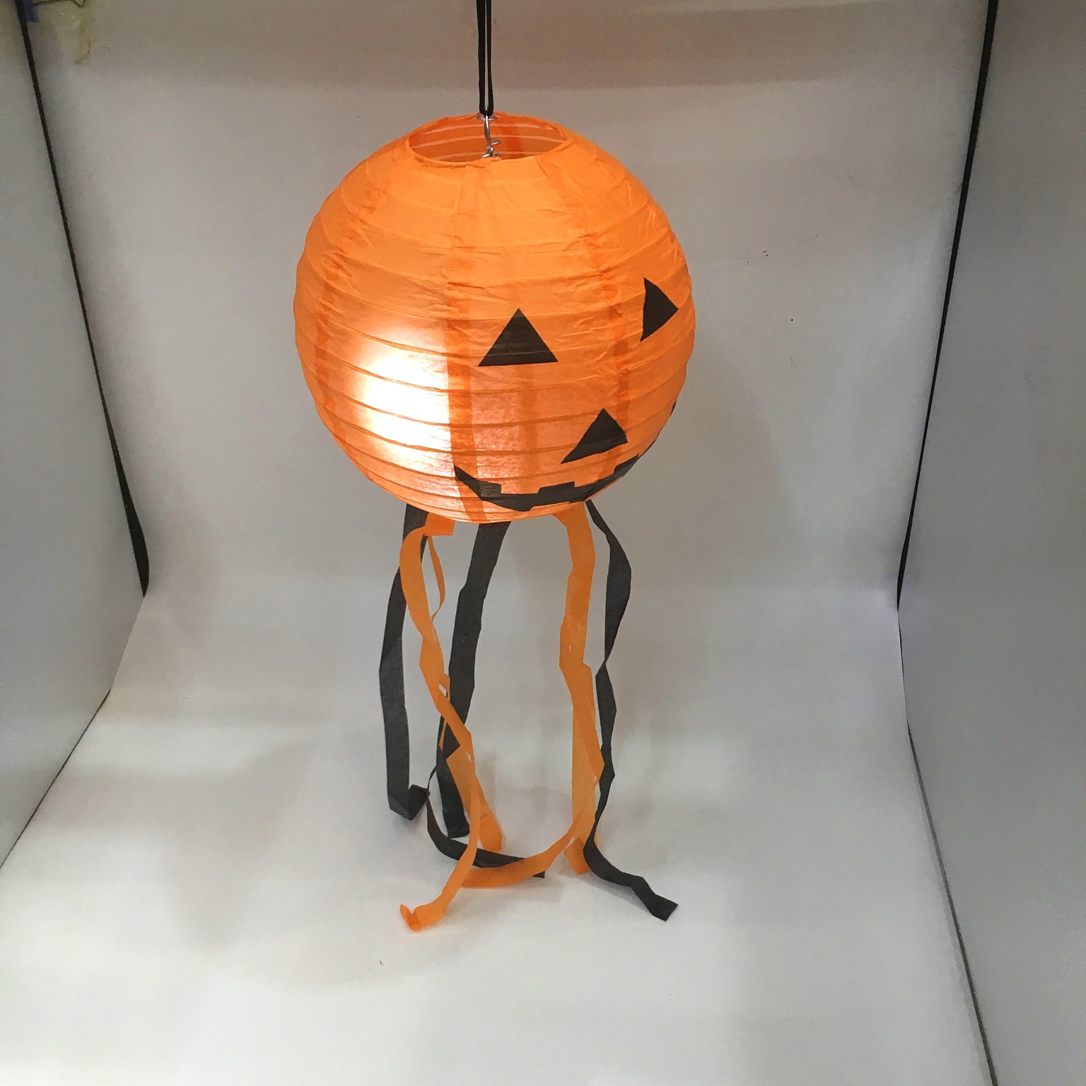 万圣节产品 化妆舞会场景布置蝙蝠杰克带须纸灯笼 派对装饰纸挂件