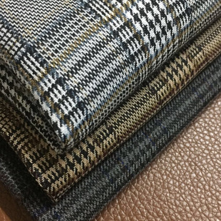 经典优雅半精纺英格兰千鸟 格纹布料外套西装面料