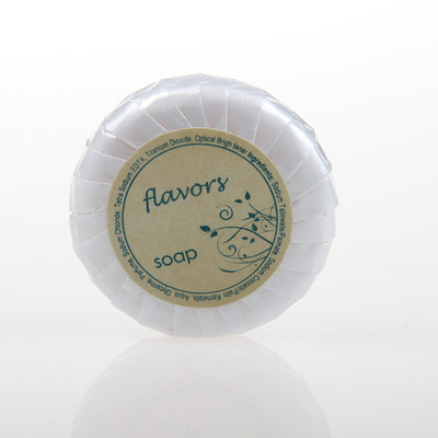 快捷商务连锁酒店客房一次性用品12克圆形香皂经济便携一次性香皂