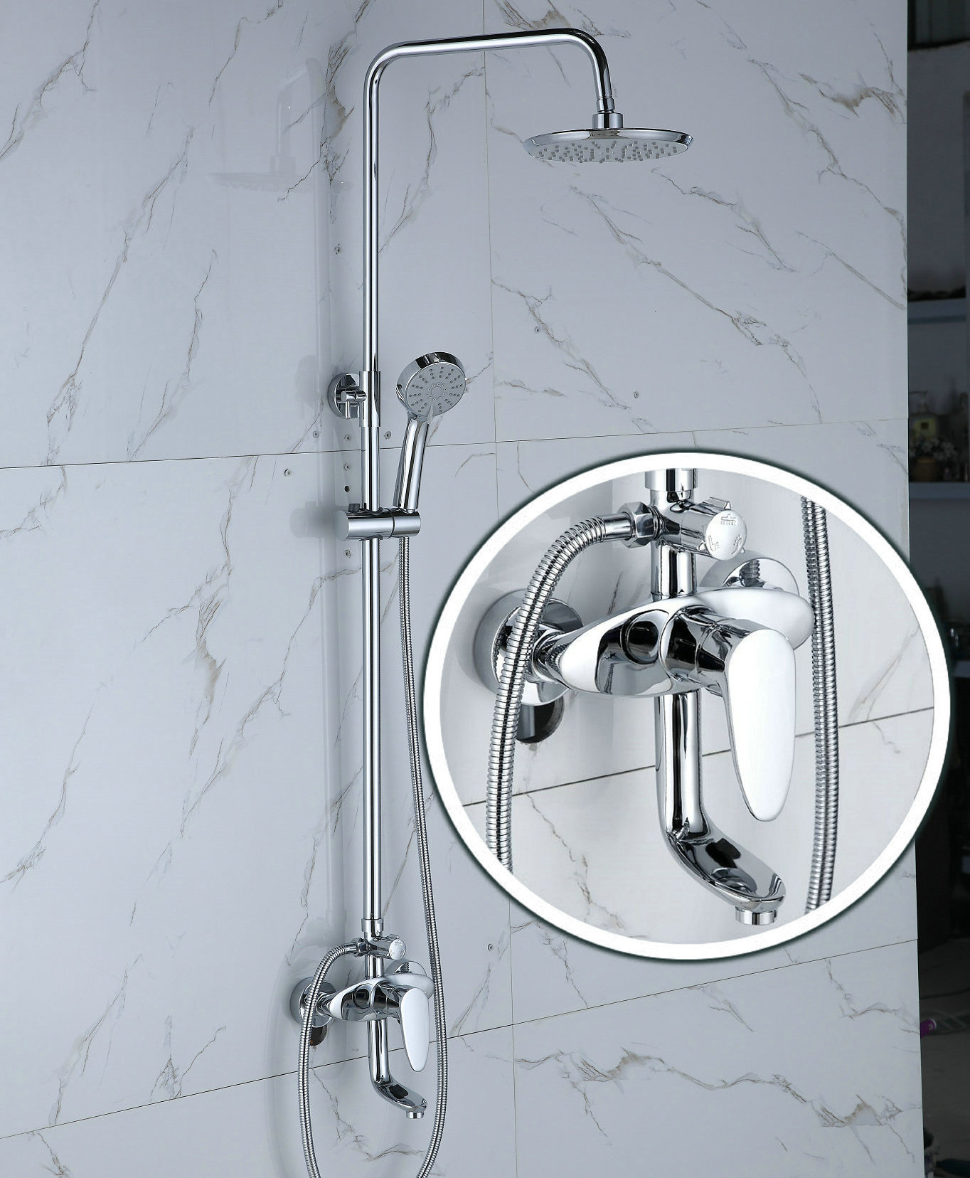 树叶大三档淋浴套装 多功能 浴室大花洒淋浴套装 精铜 厂家直销