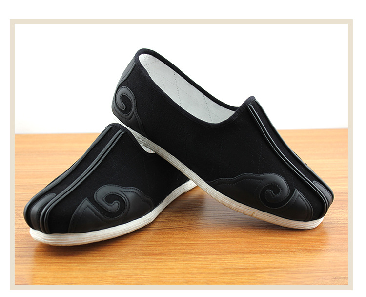 老北京手工布单鞋男千层底牛鼻子洒鞋透气低帮民族风祥云靸鞋批发