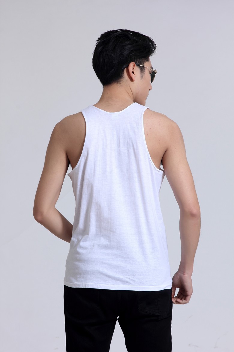 中老年男士吊带背心老头汗衫纯棉t恤夏季无袖宽松男士全棉背心