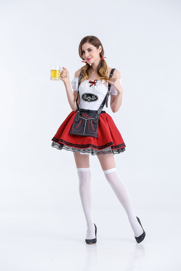 万圣节德国啤酒节服装 慕尼黑啤酒节服装 啤酒妹服装酒吧舞台装
