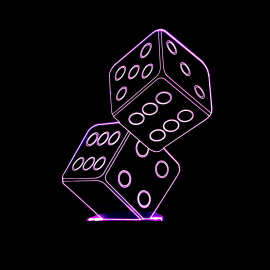 娱乐创意双骰子3d视觉立体灯 led错觉灯 七彩亚克力灯 渐变小夜灯