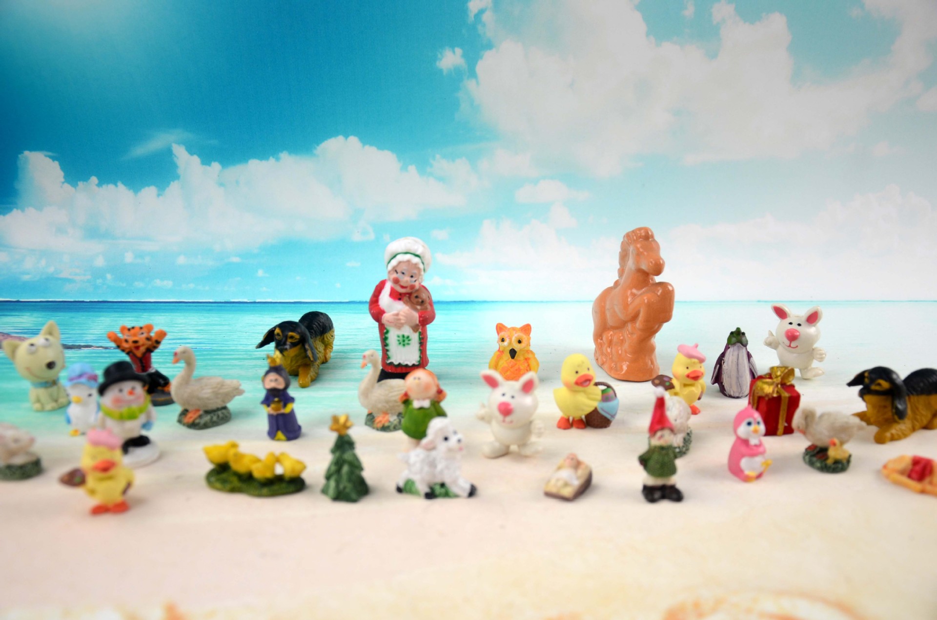 批发库存沙盘沙具小各种动物大杂烩 可爱职业人物卡通动物k-048