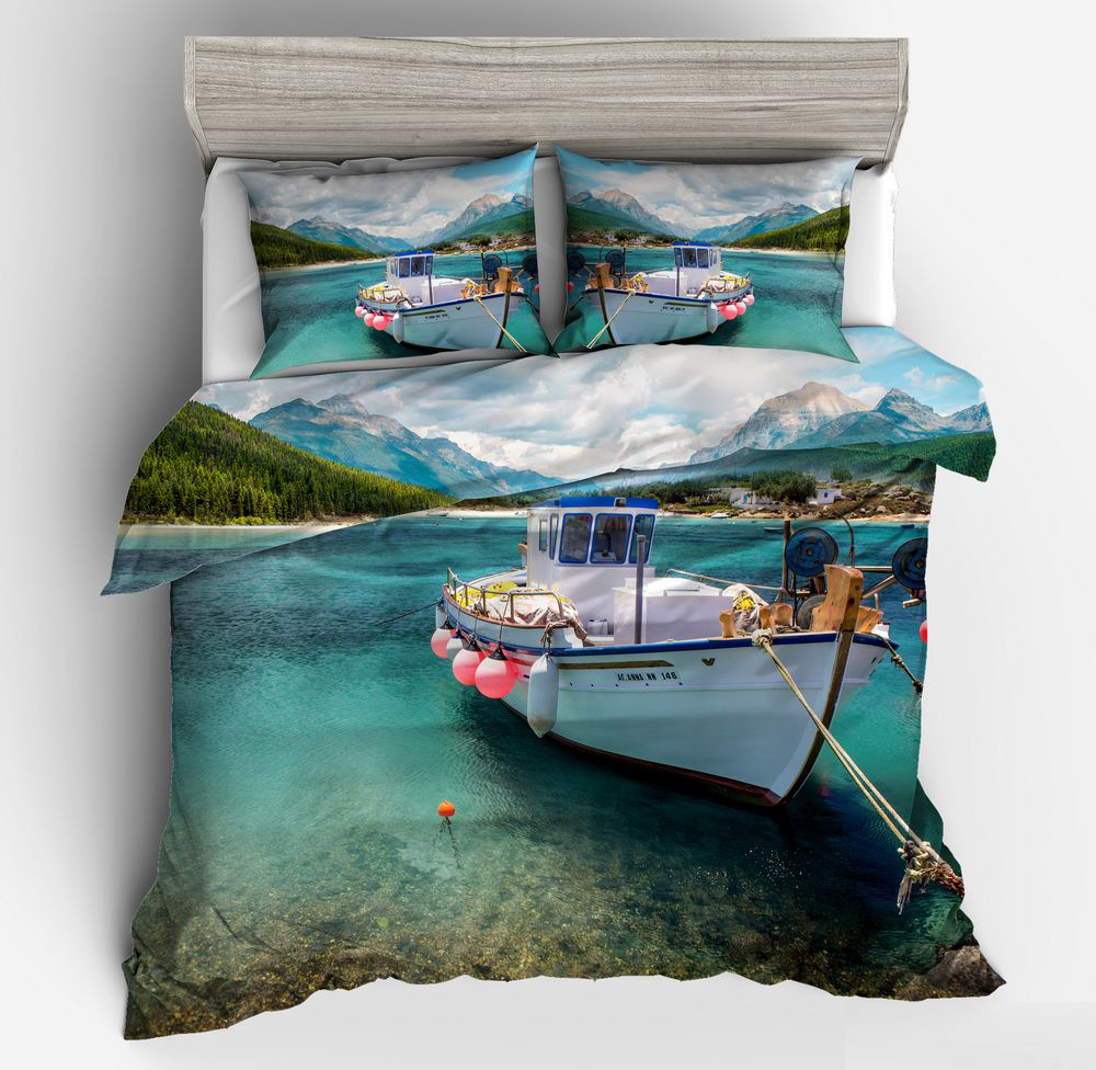 *twin size 是一个被套 一个枕套, full  和queen 是被套三件套,一个