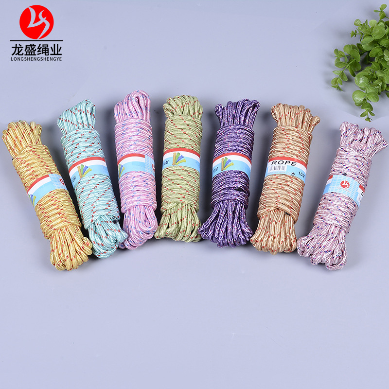 Factory Wholesale Bold Multi-Functional Wind and Skid Nylon Outdoor Clothesline Nylon Core Woven Binding Rope