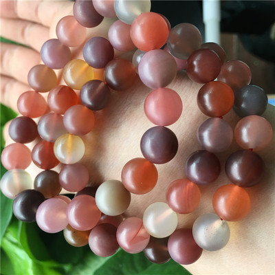 天然四川盐源玛瑙玛瑙多圈手链 亚光盐源玛瑙手串 七彩糖果色手链