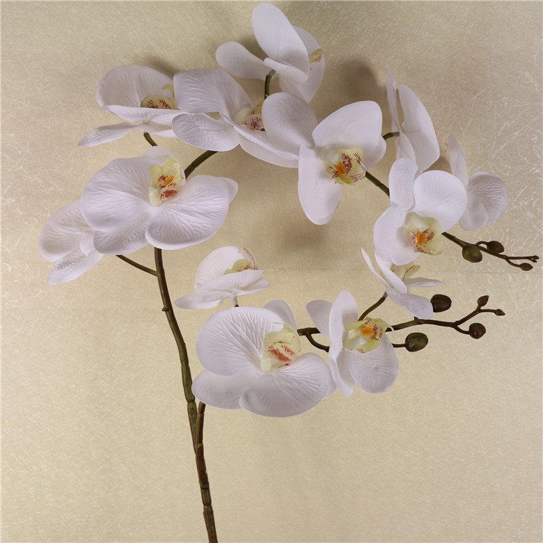 pu蝴蝶兰花艺盆栽 仿真干花装饰假花客厅 酒店前台大2叉蝴蝶兰花