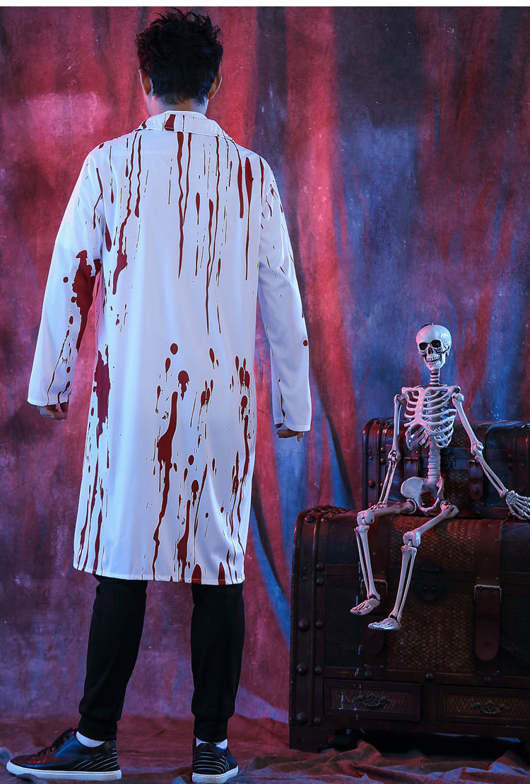 丧尸衣服os男恐怖医生女护士带血成人服化装舞会派对舞台演出服
