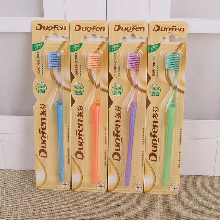 D-9 Toothbrush Spiral Silky Tooth Toothbrush Transparent Non-Slip Toothbrush Handle Adult Toiletries Wholesale