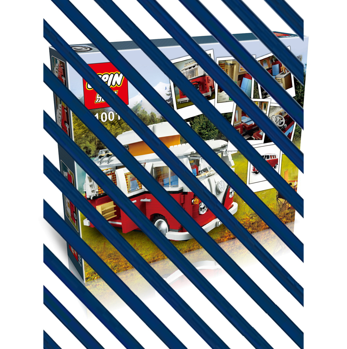 乐拼积木21001经典珍藏版大众t1露营车房车拼插拼装益智儿童玩具