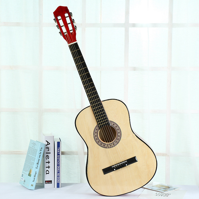 SOURCE Factory Direct Supply 38-Inch Classical Wooden Guitar Student Practice Wooden Guitar Performance Guitar Props Wholesale