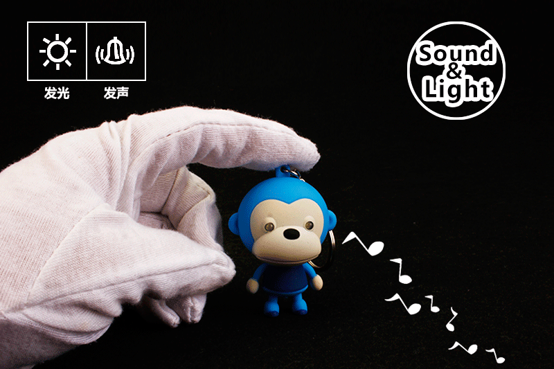 bs-001大猴led发声发光钥匙扣小猴子公仔礼品手电筒厂家直销
