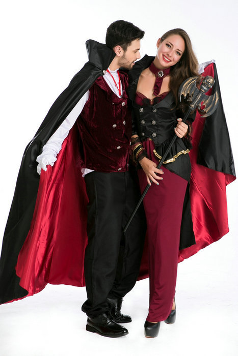 欧美新款男女款游戏装吸血鬼成人情侣角色扮演经典电影cosplay