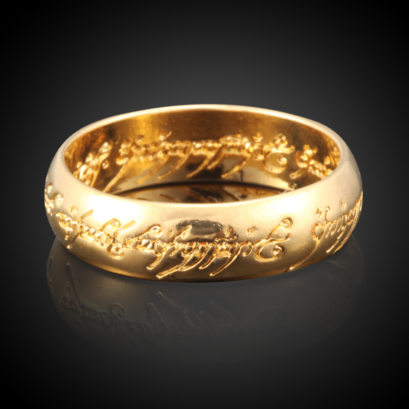 广东厂家哈利波特魔戒戒指明星同款指环王18k金情侣戒子手饰