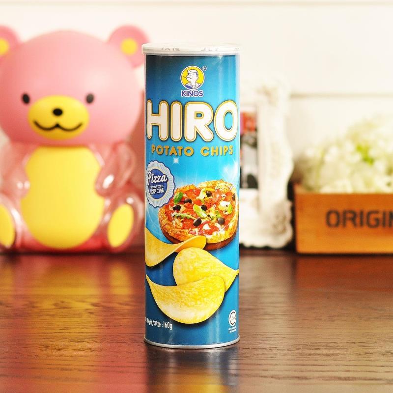马来西亚 hiro/一皇 香脆薯片 160g/桶 进口膨化马铃薯土豆片零食