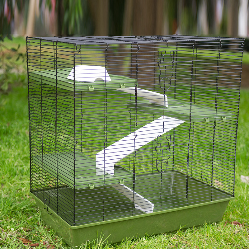 仓鼠笼子超大豪华三层仓鼠窝花枝鼠笼室室内外可用可折叠加粗铁丝