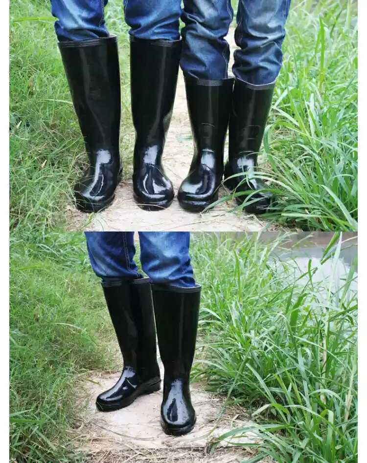 3539橡胶雨鞋钓鱼靴子男士胶靴 2017四季劳保中高筒防水雨靴大码
