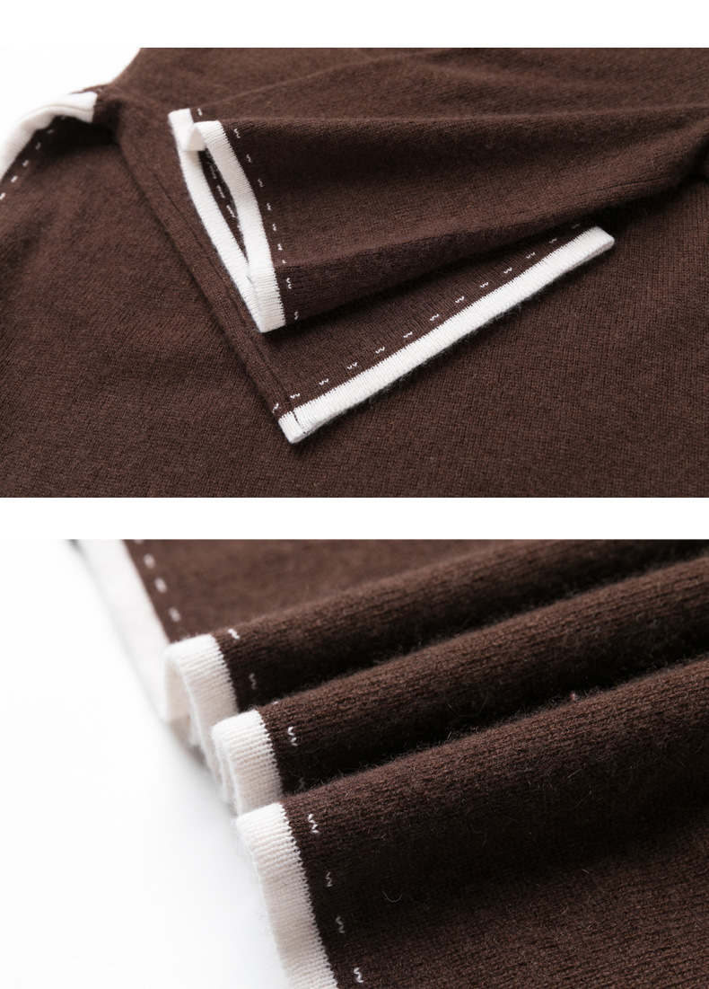 2018年秋冬季羊绒毛女士套裙套头毛衣圆领两件套针织裙两件套套装