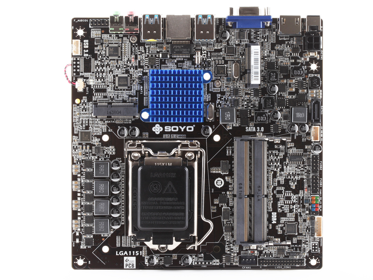 梅捷sy-thin mini h110-aio 支持七代u 游戏主板 办公主板