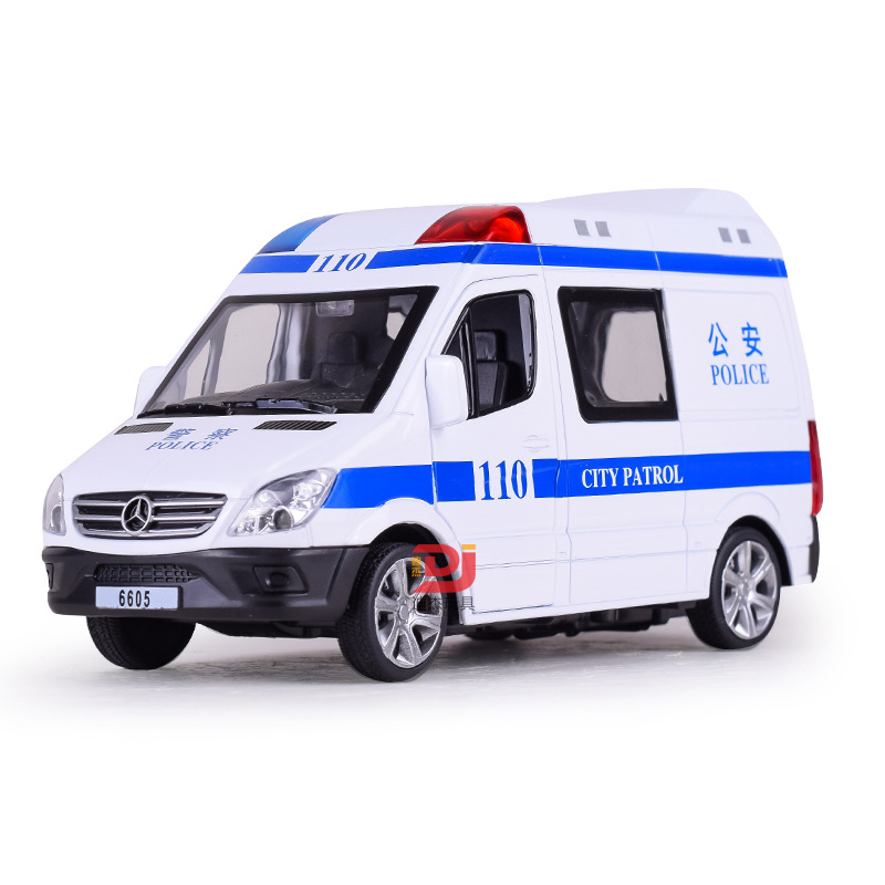散装 儿童仿真合金救护车模型120救护车奔驰110警车玩具车