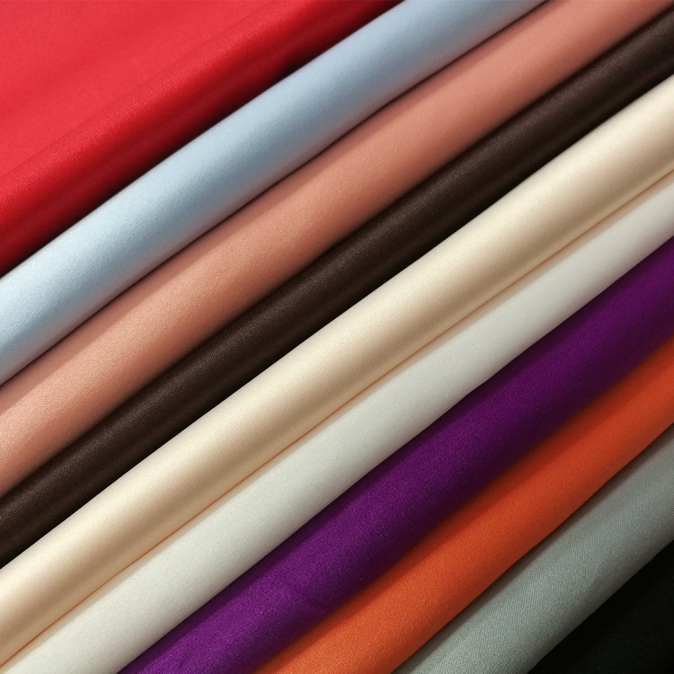 厂家供应 75*200d亚光无捻色丁 中缎婚纱缎婚纱礼服面料