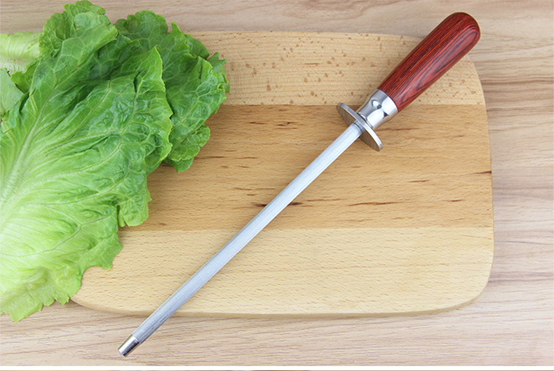 厨房小工具_磨刀棒 彩木柄厨房不锈钢磨刀器家用厨房 阳江厂家一件