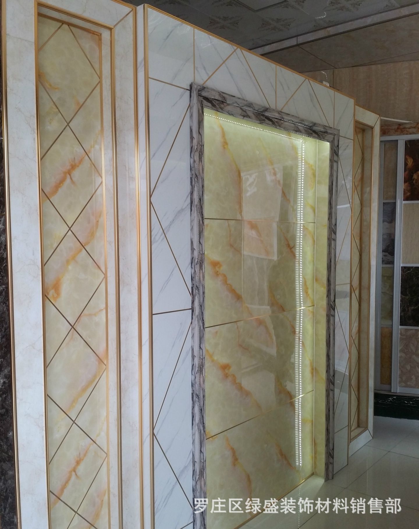 批发uv仿大理石板-pvc石塑板酒店ktv背景墙面装饰护墙板厂家直销