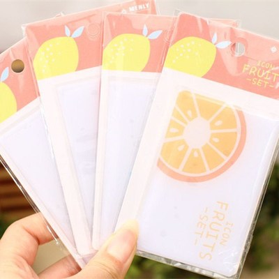 学生文具用品 萌联鲜果时光时尚果冻卡贴 公交卡校园卡贴60张/吊