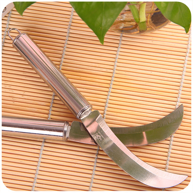 e110不锈钢菠萝弯刀地摊货源热卖2元店货源日用百货义乌小商品