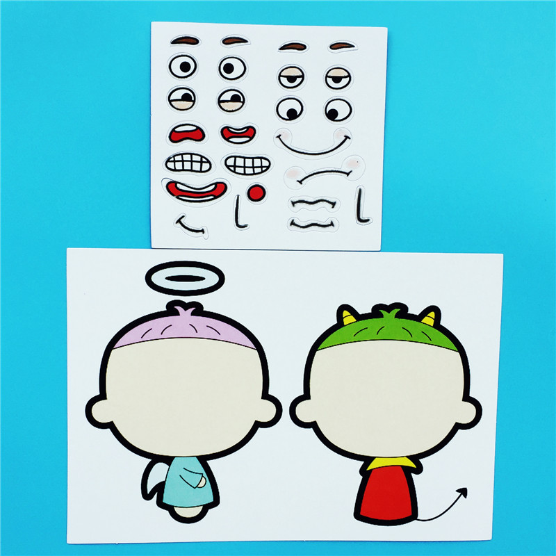 diy人体五官认识儿童幼儿创意制作学具益智玩具拼装科学探索教具