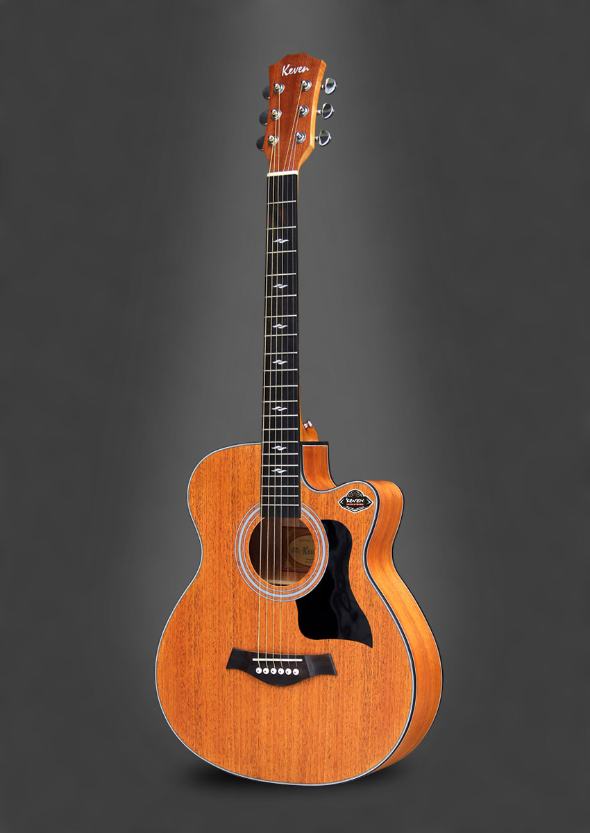 凯文民谣吉他41寸40寸女学生男乐器全桃花心复古guitar acoustic