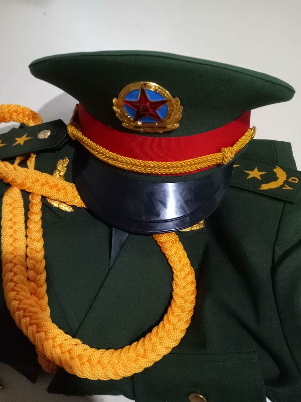 男女三军仪仗队军绿军装套装舞台礼仪演出服鼓乐手制服歌唱礼服