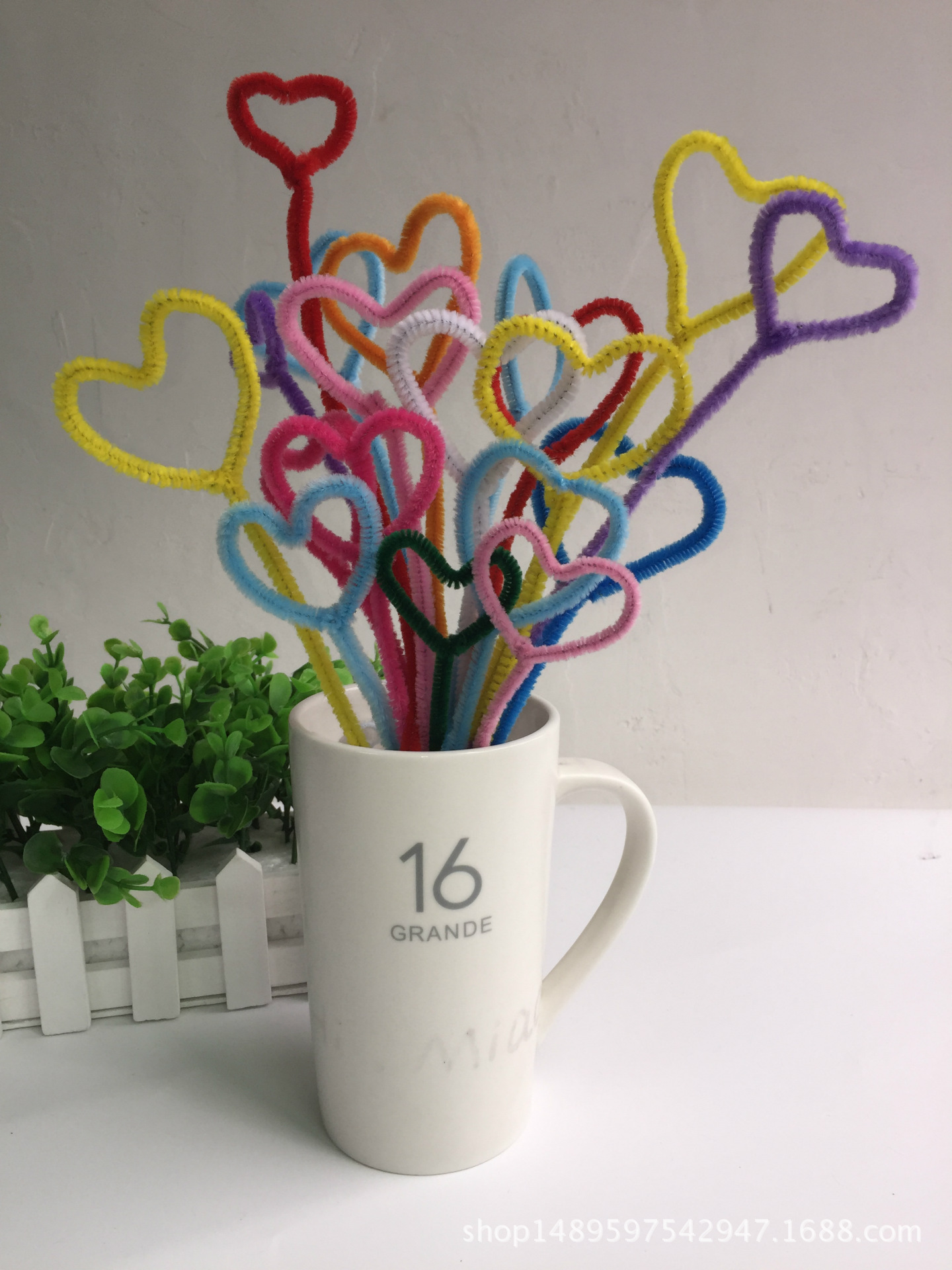 diy绒条儿童手工制作毛根扭扭棒毛条毛根厂家直销100根套