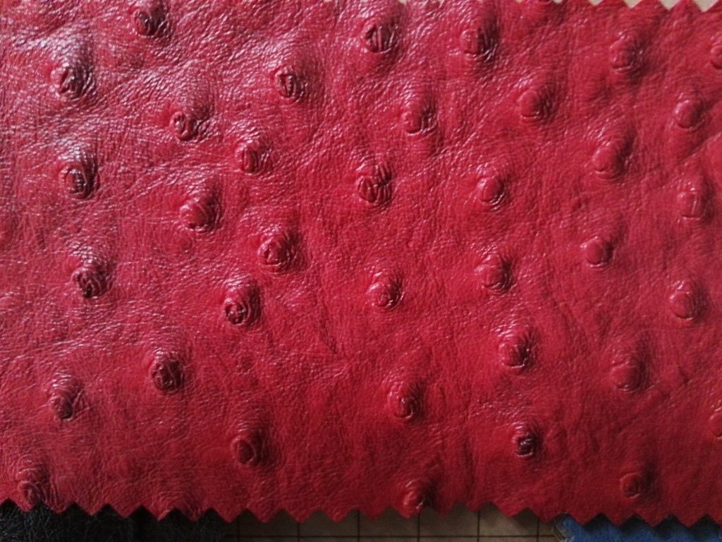 t14-1505 鸵鸟纹0.8mm针织底pvc箱包革